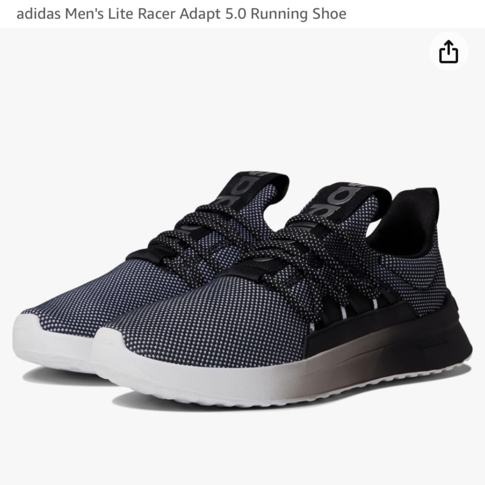 New in Box Adidas Men's Lite Racer Adapt 5.0 Running Sneakers Shoe 8 wide